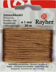 Rayher Schmuckkordel 20m 1mm kastanie