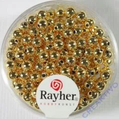 Plastik Rundperle 150St. 4mm gold