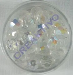 Glasschliffperle 8mm cristall AB 25 Stck