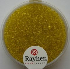 Rocailles 2 mm ø transparent gelb