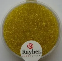 Rocailles 2 mm  transparent gelb