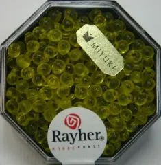 Miyuki-Perle-Drop transparent 3,4mm goldgelb (Restbestand)