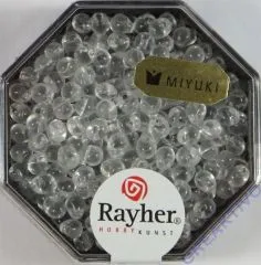 Miyuki-Perle-Drop transparent 3,4mm bergkristall (Restbestand)