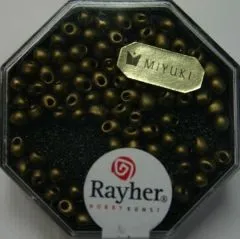 Miyuki-Perle-Drop metallic gefrostet 3,4mm kupfergold (Restbestand)