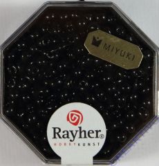 Miyuki-Perle-Drop opak 3,4mm schwarz