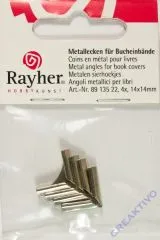 Metallecken fr Bucheinbnde 4 Stck