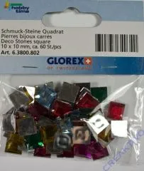 Schmuck-Steine Quadrate ca. 60 Stck