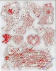 Silikon-Stempel Love 10-tlg