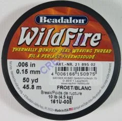Perlenwebfaden Wild Fire Wildfire wei  0,15 mm Meterware