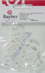 Filz-Nummer 1-24 wei� 1,5 cm (Restbestand)