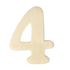 Holz-Ziffer 4cm 4