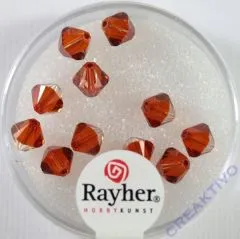 Swarovski Kristall-Schliffperlen 6mm 12St red magma (Restbestand)