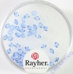 Rayher Swarovski Kristall-Schliffperlen 3mm azurblau (Restbestand)