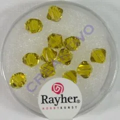 Swarovski Kristall-Schliffperlen 6mm 12St goldgelb (Restbestand)